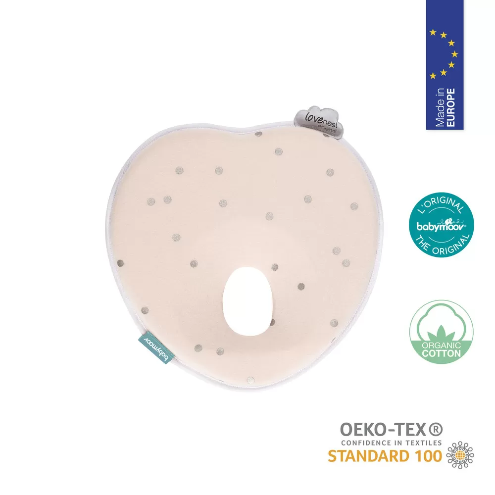 Babymoov Lovenest babypude ergonomisk- lyserød