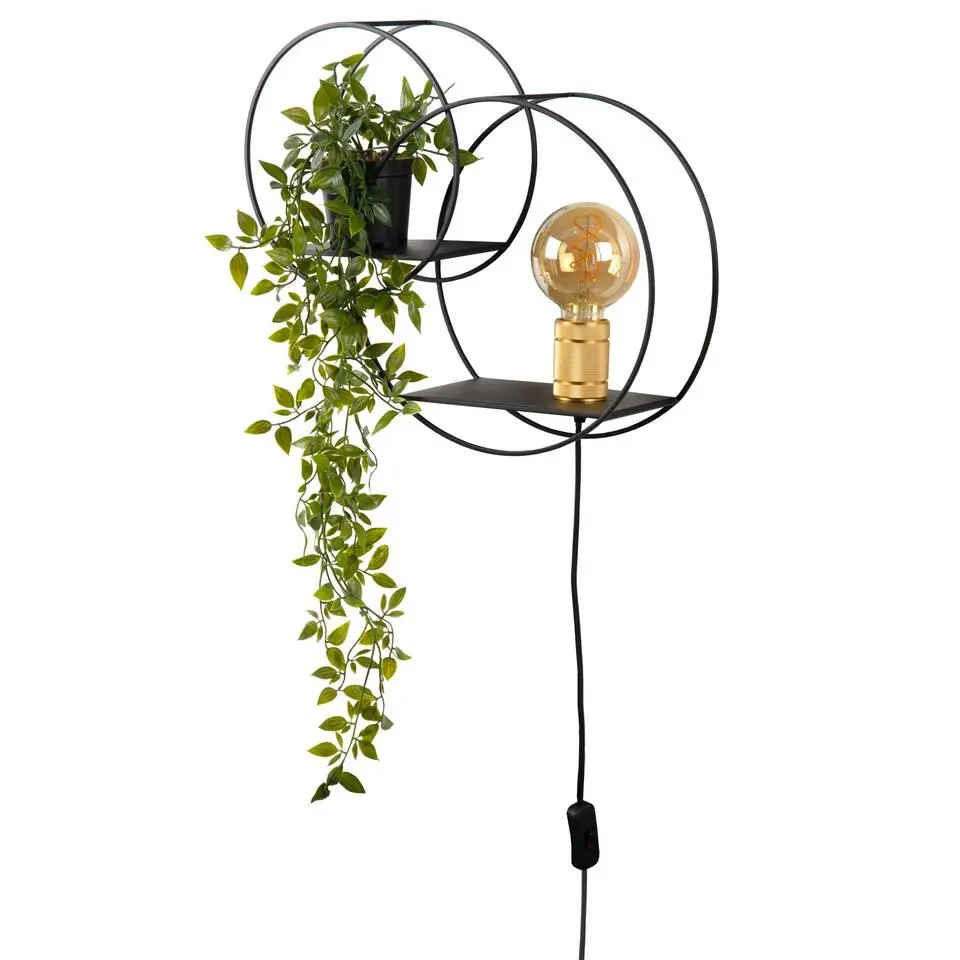 Lucide CIRCLE Wandlamp - Zwart