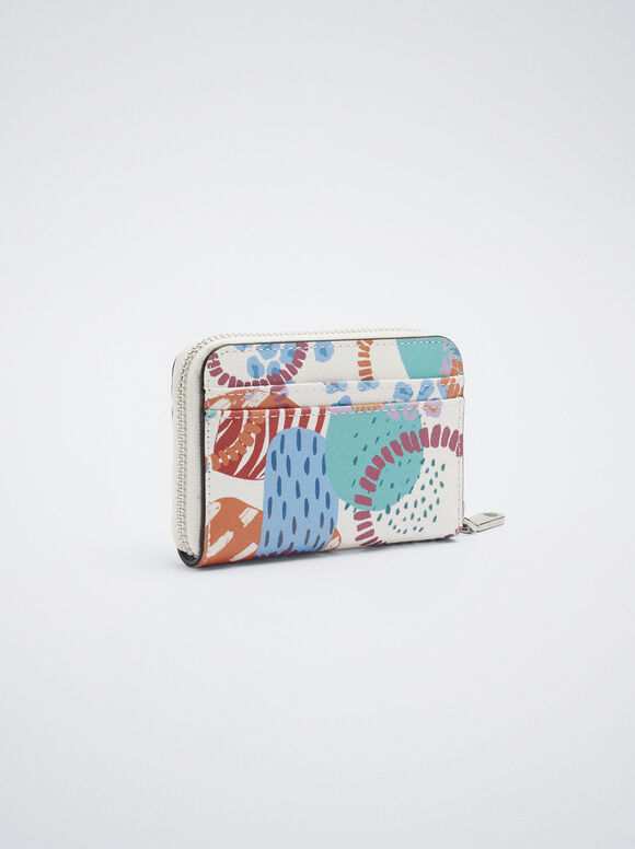Carteira estampada - Branco-creme