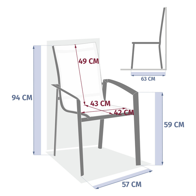 Ensemble table de jardin extensible AXIOME + 12 fauteuils AXANT Argile