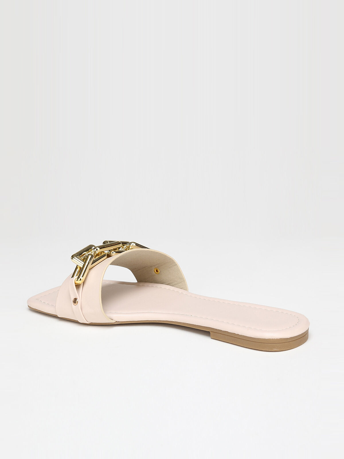 Mules avec chaîne- Beige