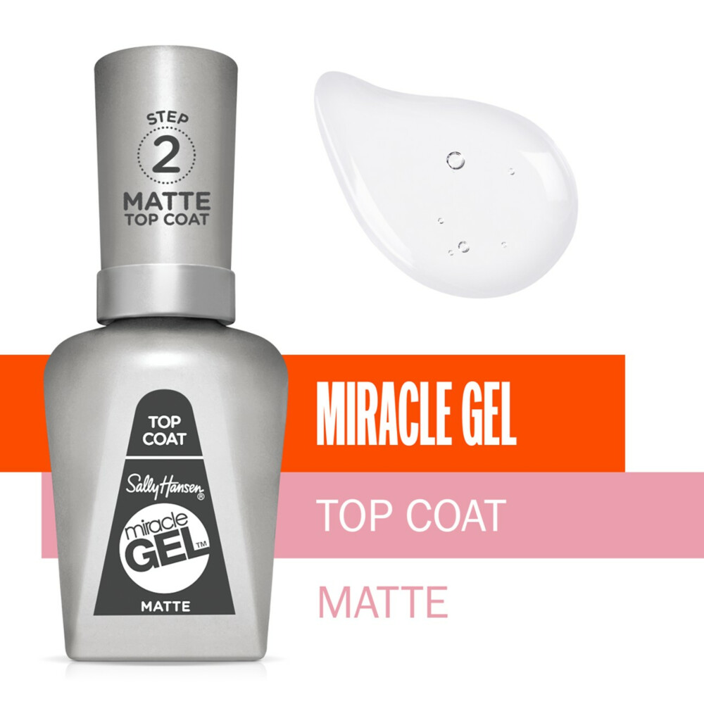 Sally Hansen Miracle Gel Nagellak Top Coat 102 Matte14,7 ml