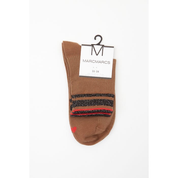 Marcmarcs-Sokken lurex strepen rib - MarcMarcs