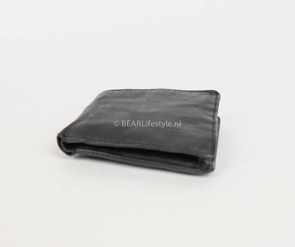 Bear Design Cow Lavato Heren Billfold Klein Fabian Zwart CL8754