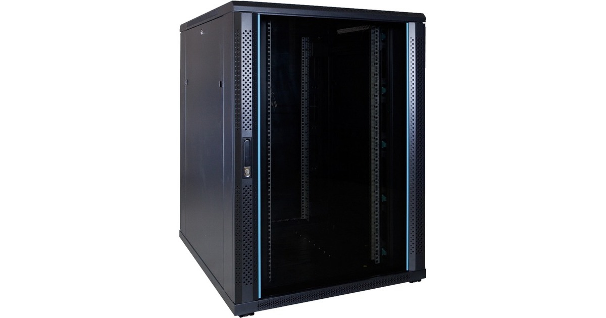 DSI22U serverkast met glazen deur - DS8022 server rack  (Zwart, 800 x 1000 x 1200mm)