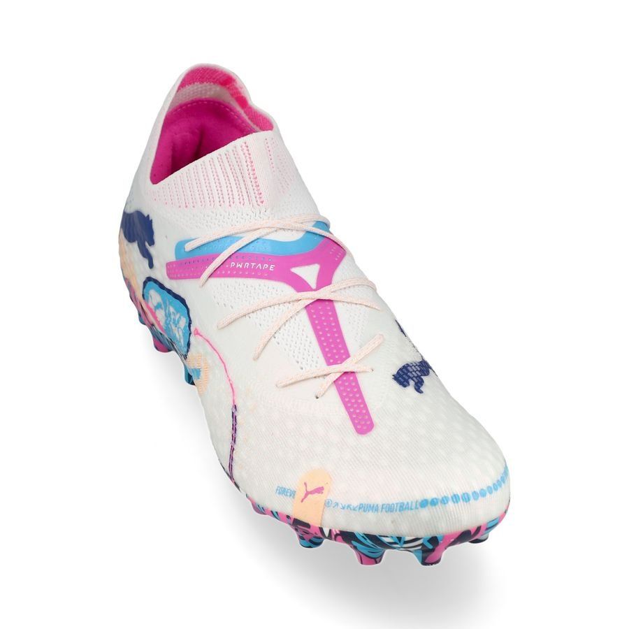 PUMA Future 7 Ultimate MG Volume Up - Blanc/Bleu/Poison Pink/Fizzy Melon/Bleu