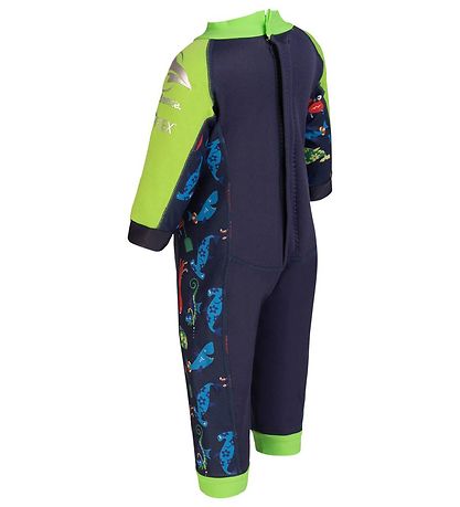 Konfidence Schwimmanzüg - UV50+ - Navy/Lime Fergal