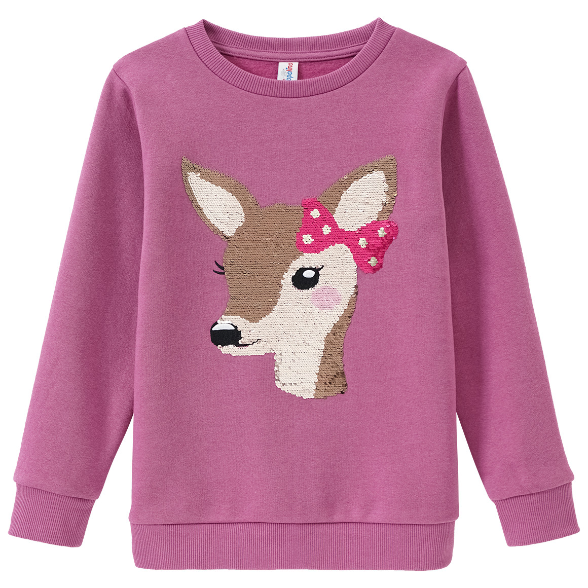 Topolino Mädchen Sweatshirt mit Wendepailletten himbeer