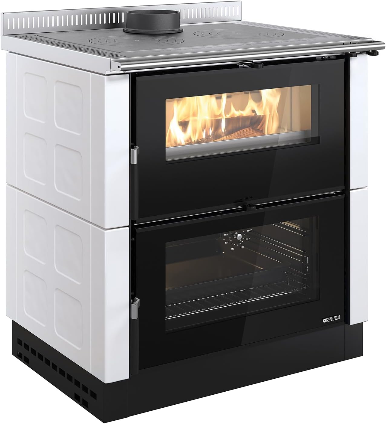 La Nordica 7016261 Verona XXL Majolika Küchenofen Weiß Infinity/A+