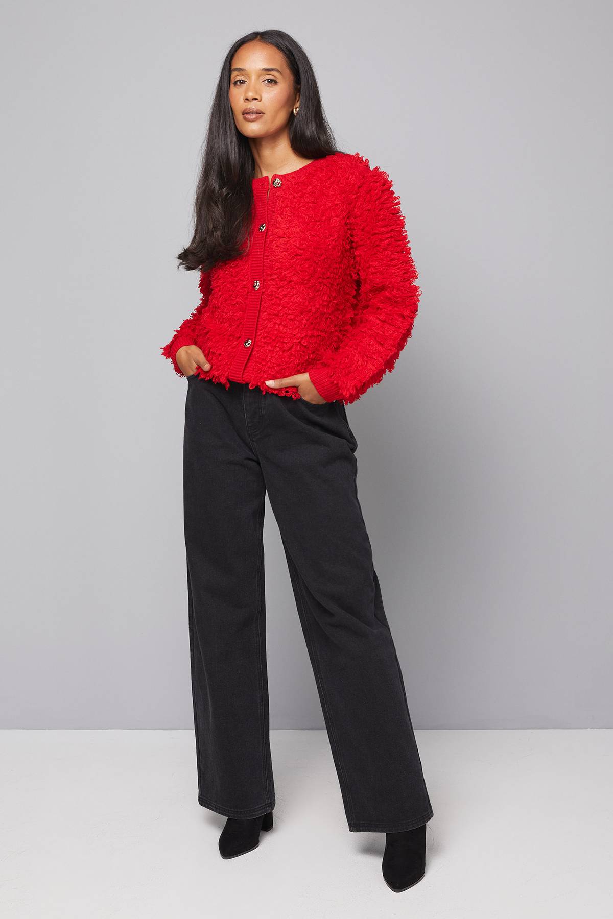 Wallis Cardigan à Détails Bouclés