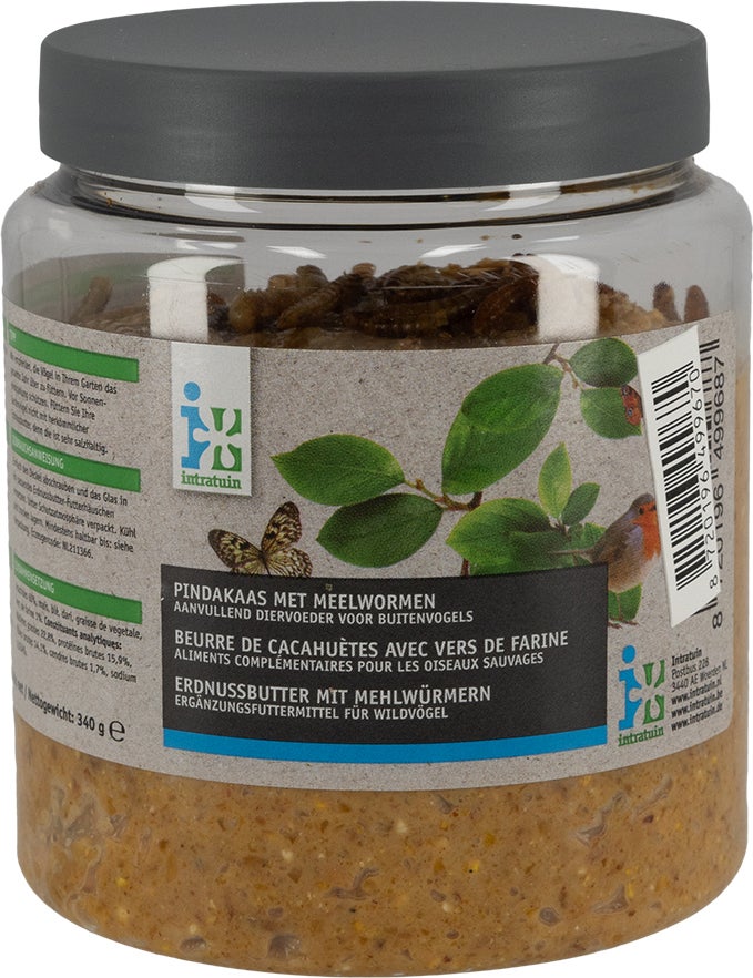 Intratuin vogelpindakaas meelwormen 340 g