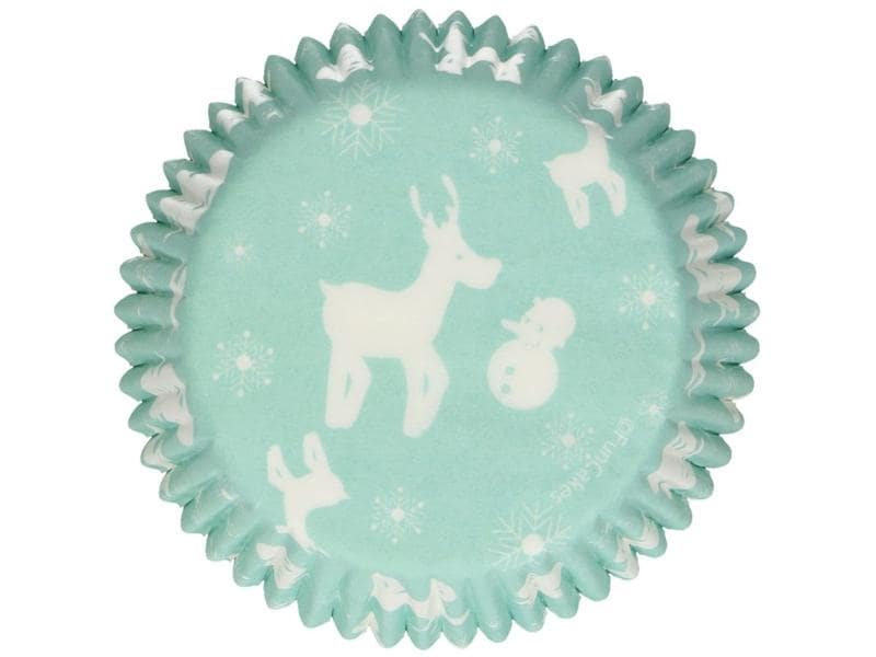 Funcakes Muffin-Backform Winter Wonderland 48 Stück Weihnachtsbackform für Muffins