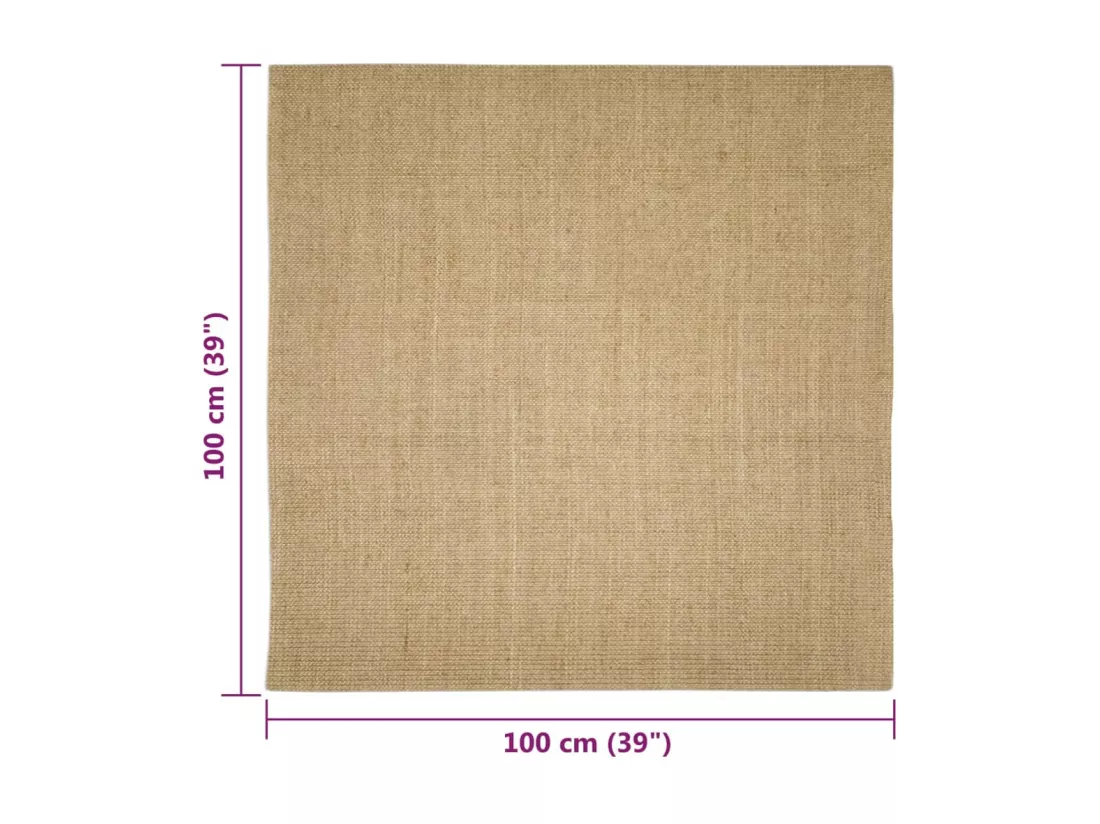 Tapis en sisal pour griffoir 100x100 cm