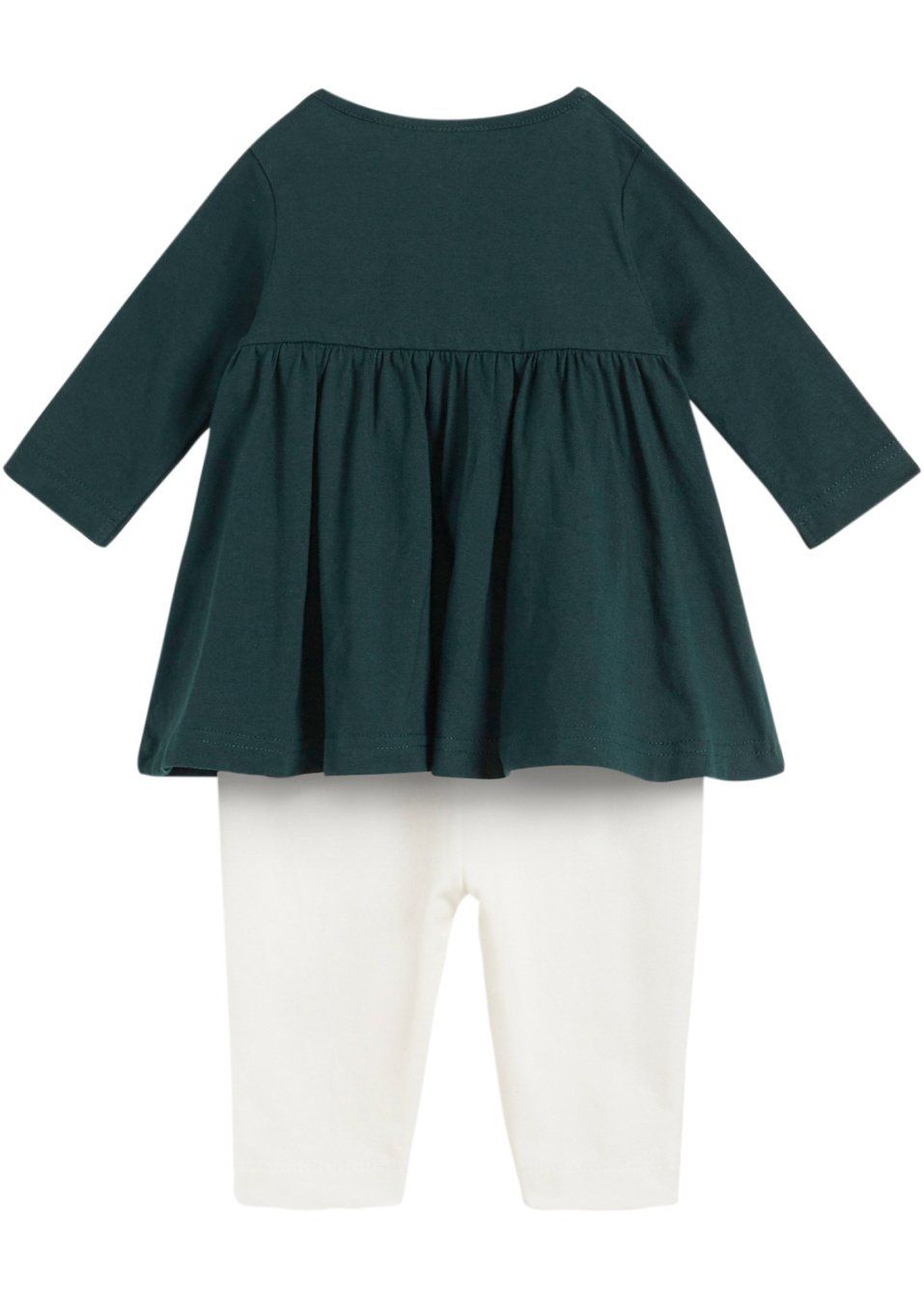 Robe manches longues + legging bébé en coton (Ens. 2 pces.)