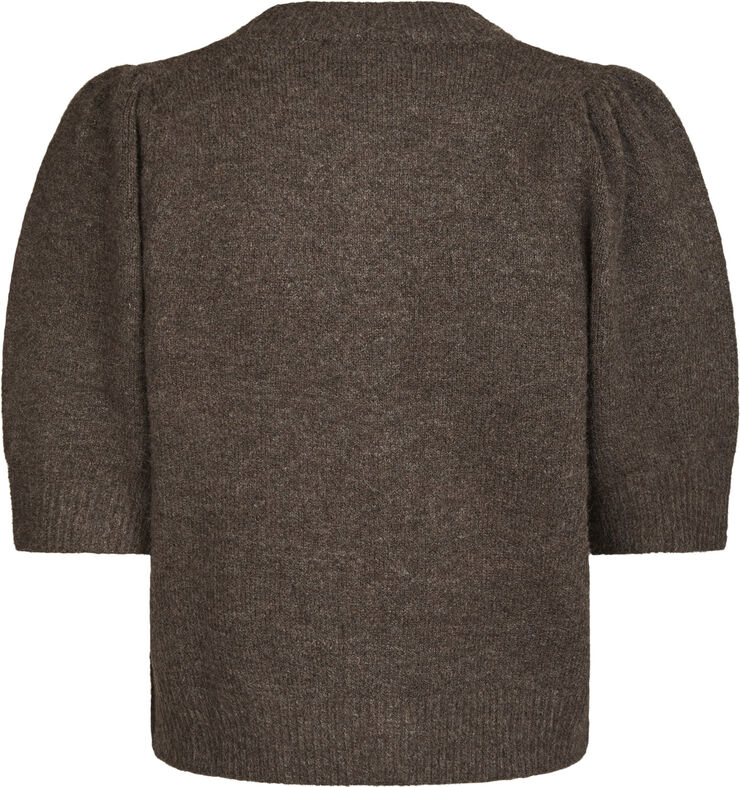 Neo Noir Trudy Deco Knit Cardigan Brown melange