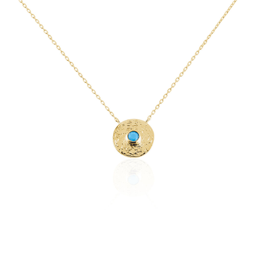 Collier Plaqué Or Jaune Rae Pierre De Synthese