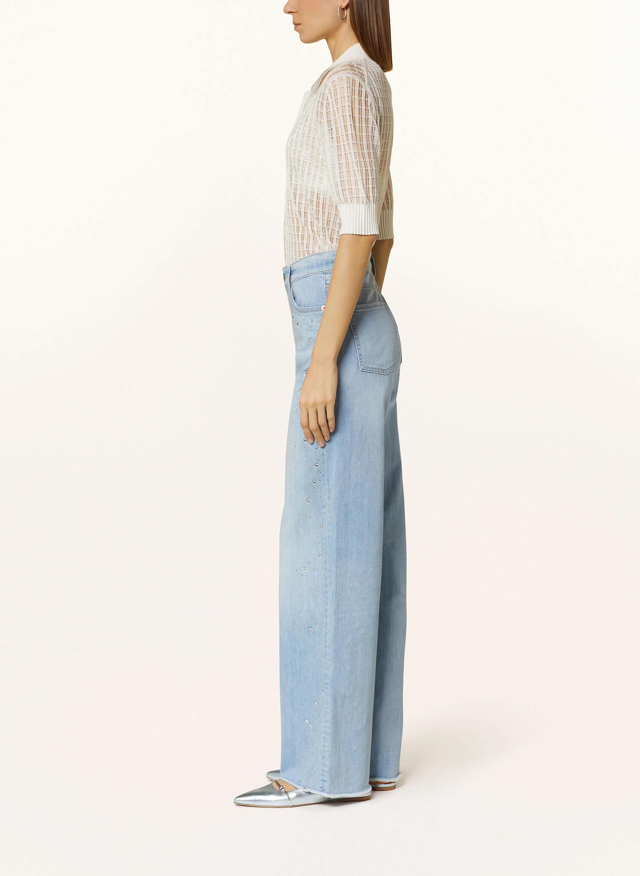 CAMBIO Straight Jeans AIMEE mit Schmucksteinen