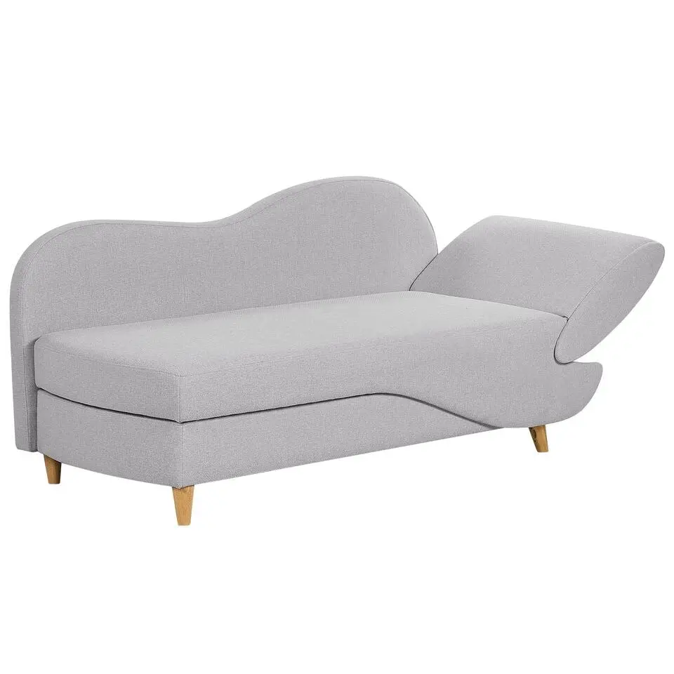 MERI II - Chaise longue - Lichtgrijs - Rechterzijde - Fluweel