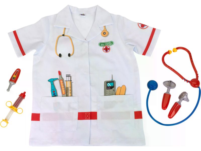 Klein-Toys Arzt Arztkittel mit Zubehör Arztkostüm mit Zubehör