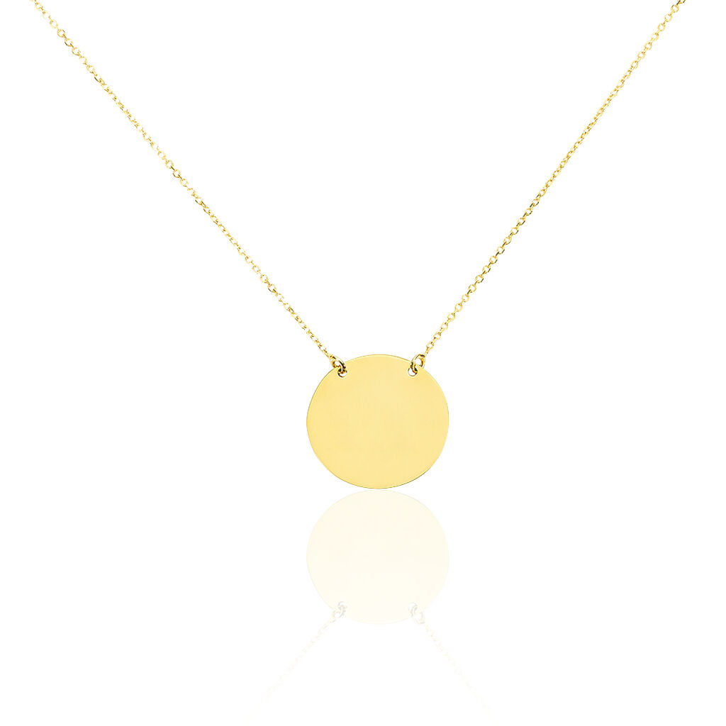 Collier Helenia Pastille Gravable Or Jaune