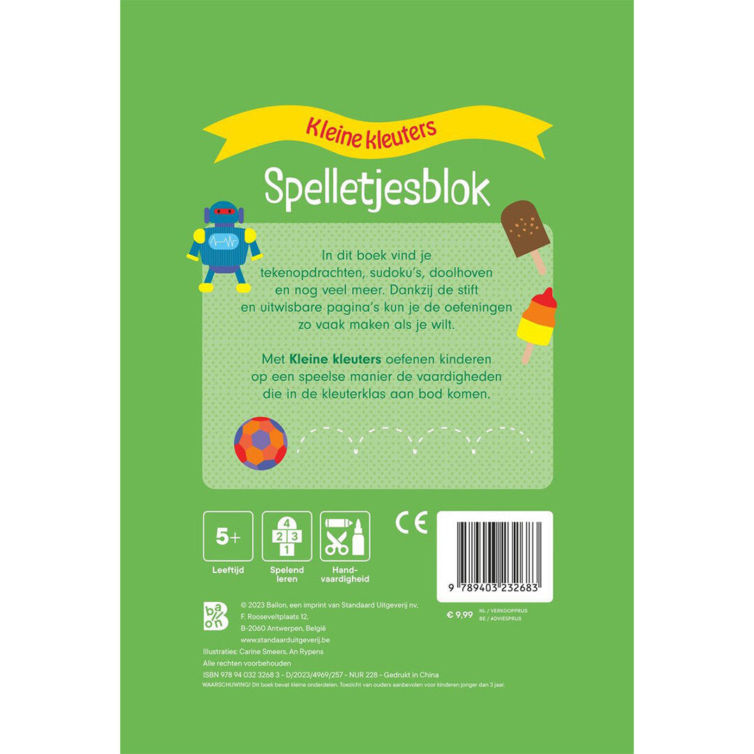 Uitgeverij ballon spelletjesblok met viltstift - 5