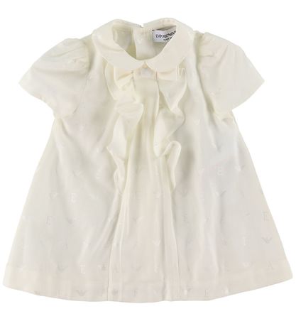 Emporio Armani Kleid m. Bloomers - Off White m. Logos