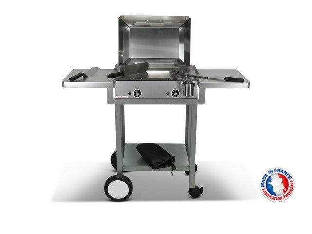 Pack plancha électrique PlanchaElec Classic 600 Inox - Chariot Monceau