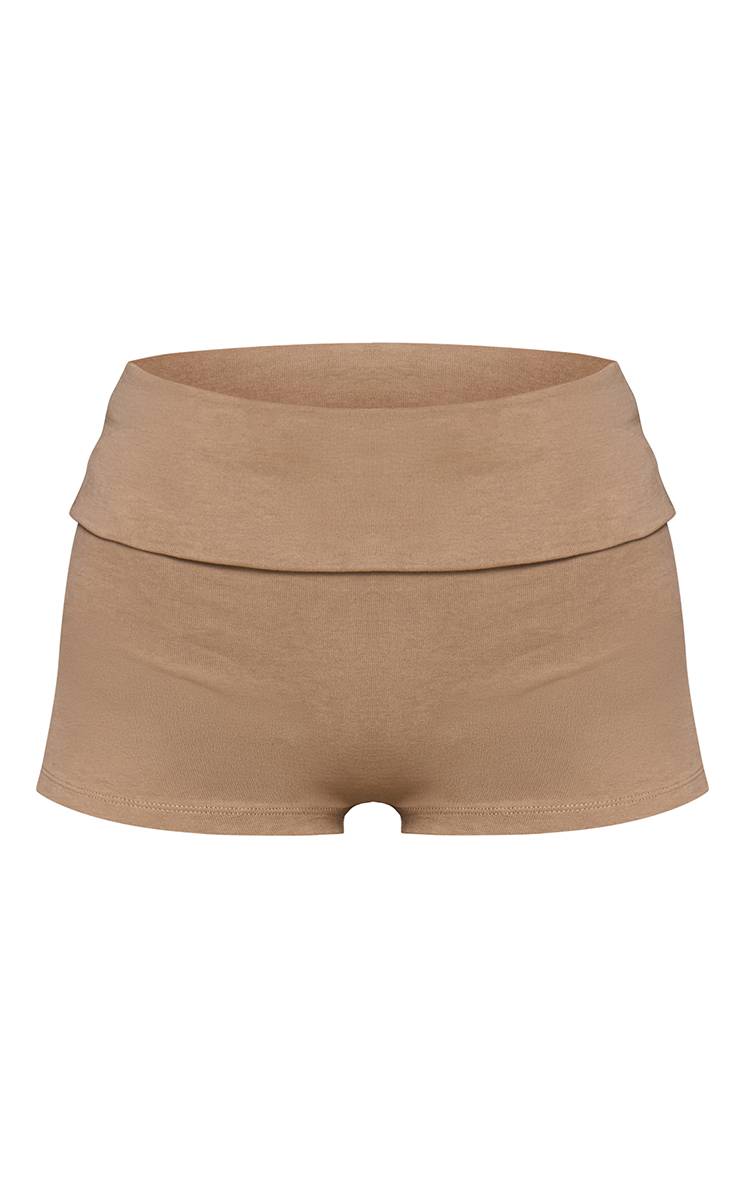 Vert Sauge Short Taille Pliable En Coton Doux