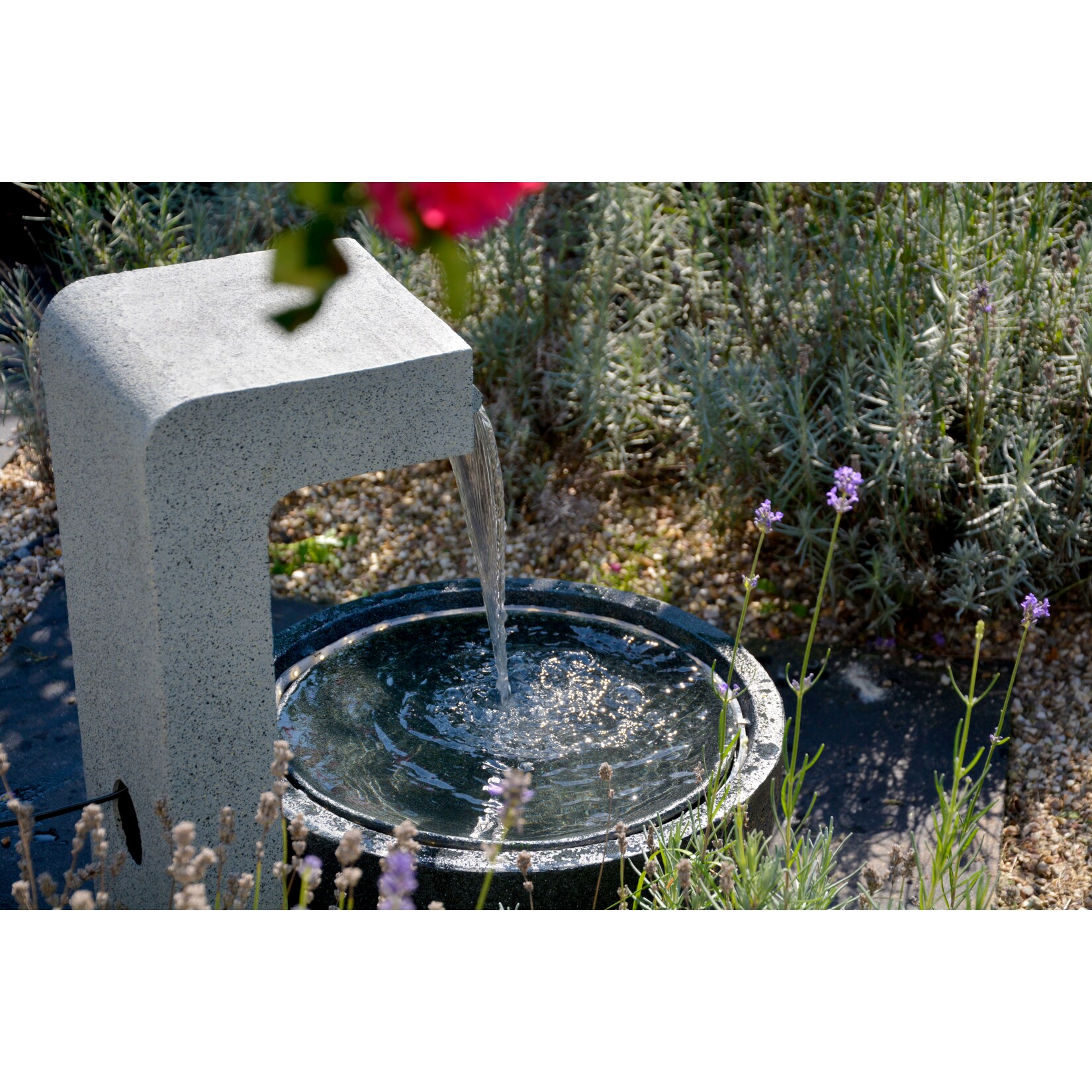 Dobar 96120e Design-Gartenbrunnen mit runder Schale