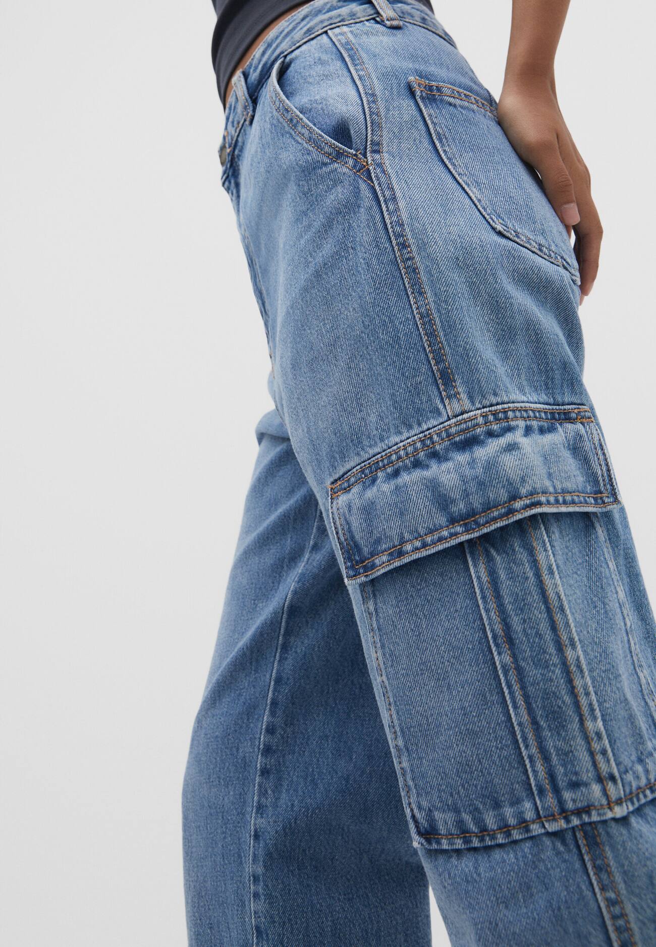 calça cargo de corte reto