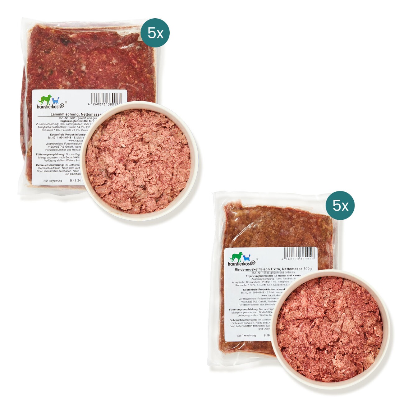 haustierkost.de Schlemmer Paket HUND Frostfutter 19 kg