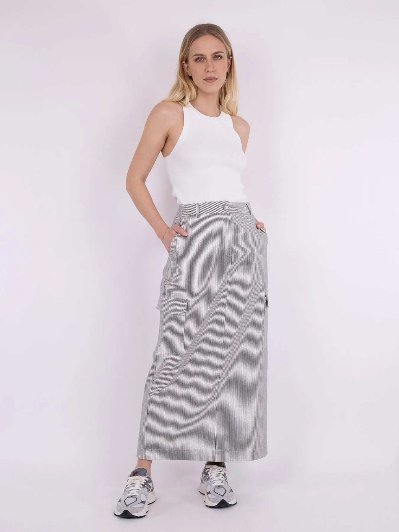 Neo Noir Sannie Stripe Skirt