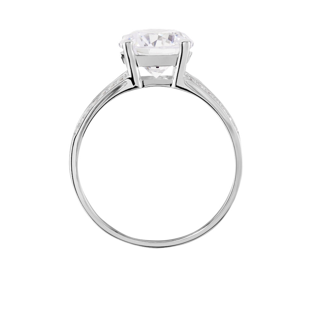 Bague Anthyme Or Blanc Oxyde De Zirconium