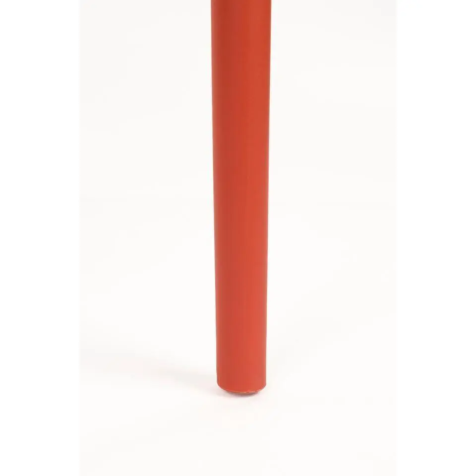 Housecraft Living Mante Tuinstoelen Armleuning Kunststof Terra/ Rood - Set van 4