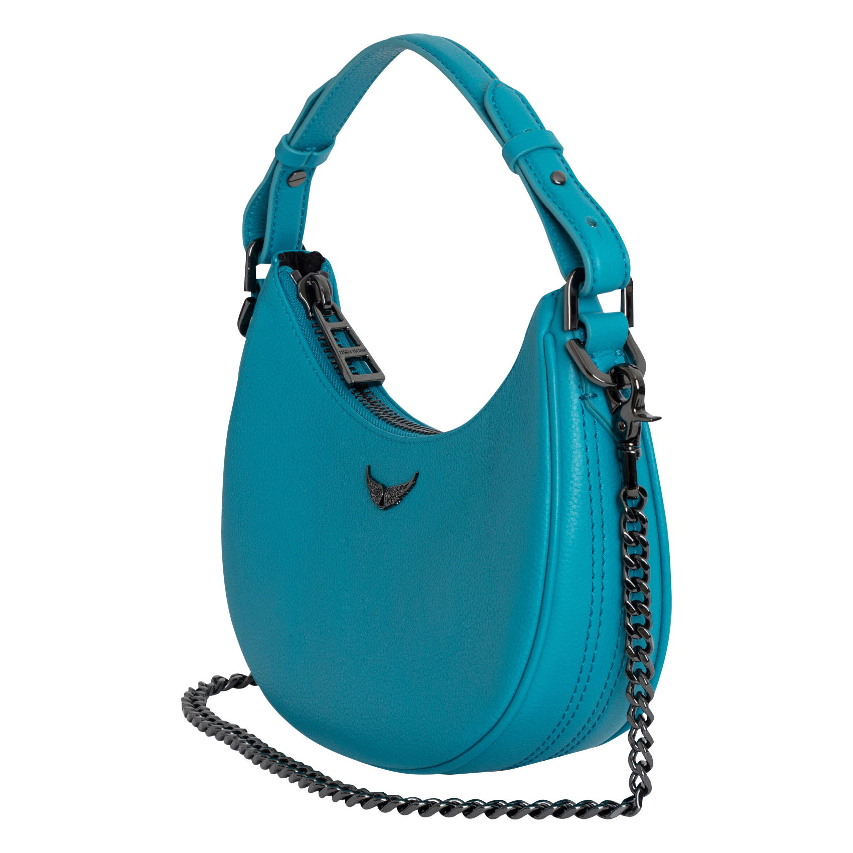MOONROCK - Sac épaule en cuir| Bleu