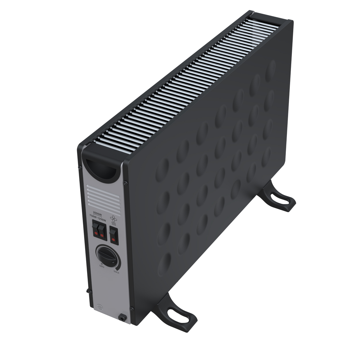 Auronic 2000 watt convectorkachel - Black