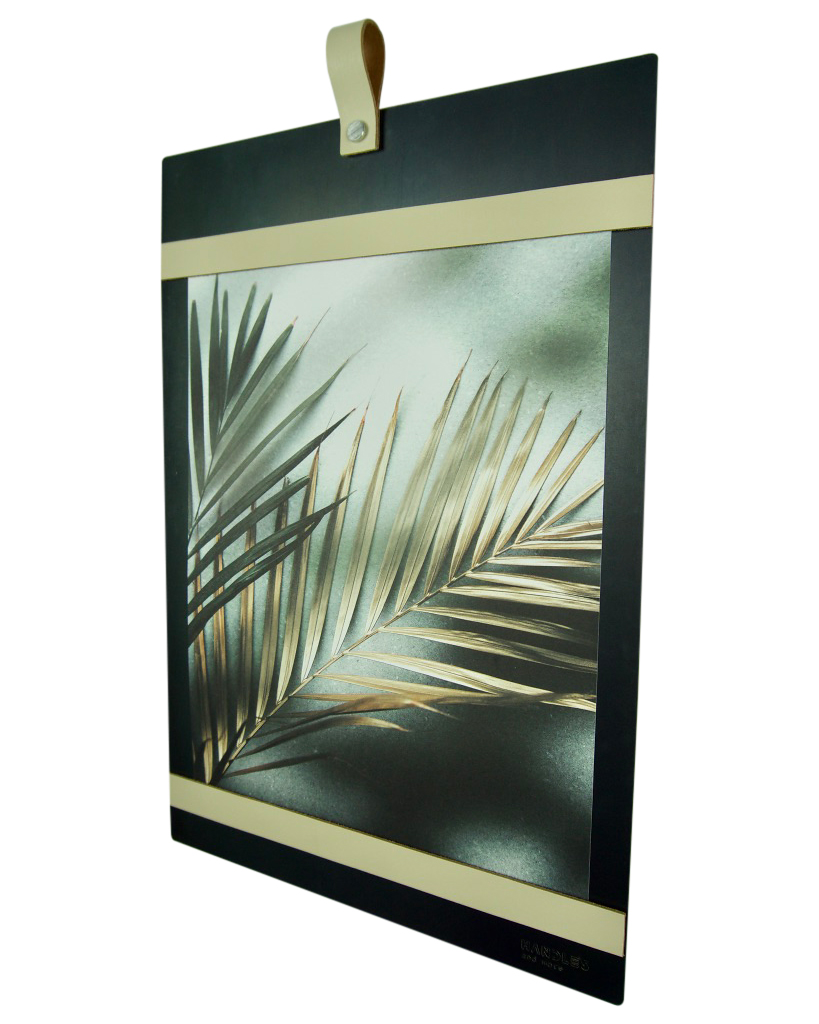 Magneetbord met magneetstrips Leer: Crème (inclusief 6 leren magneetstrips)