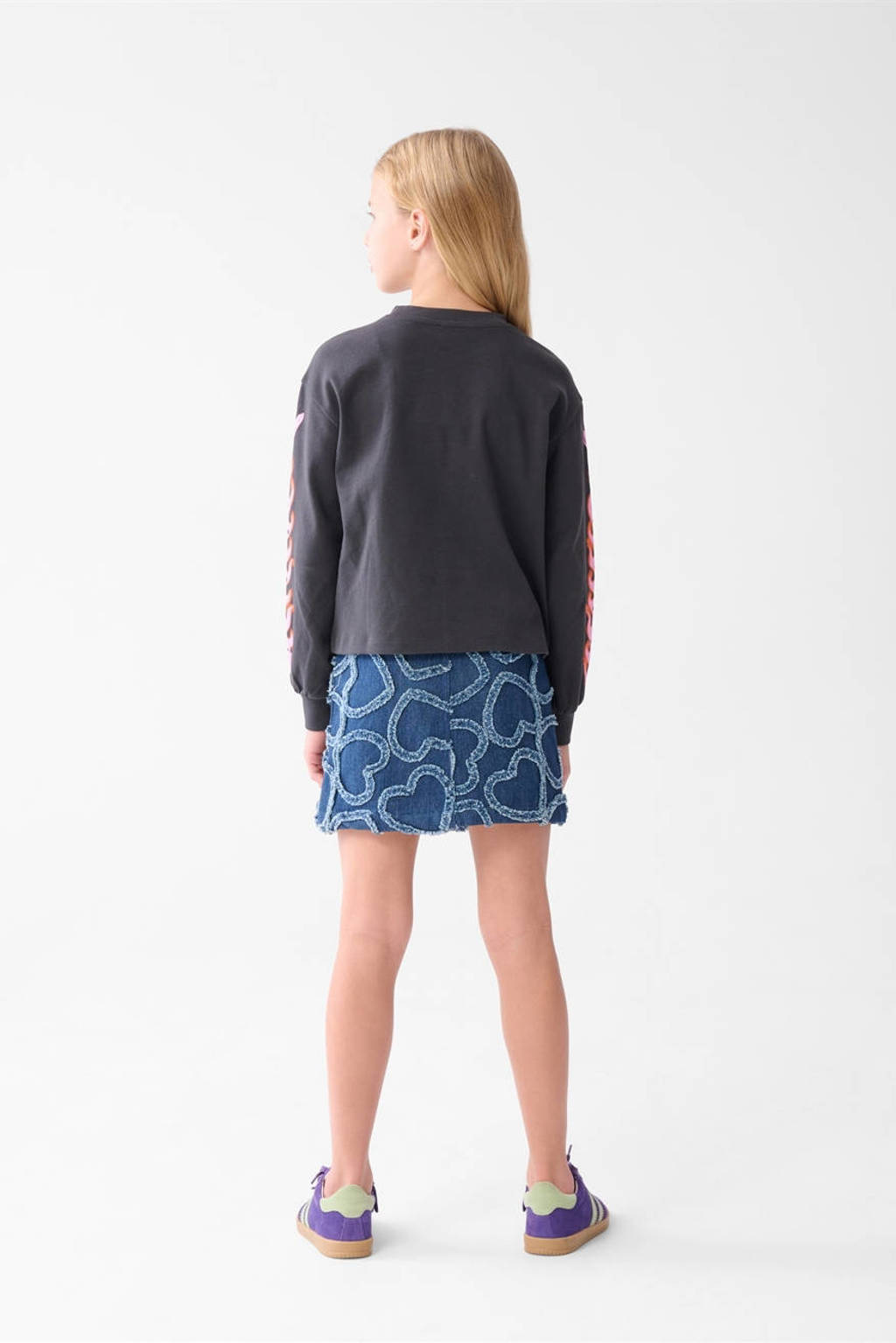 Shoeby sweater met printopdruk donkergrijs