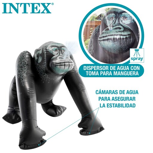 Gorila inflável gigante Intex com aspersor