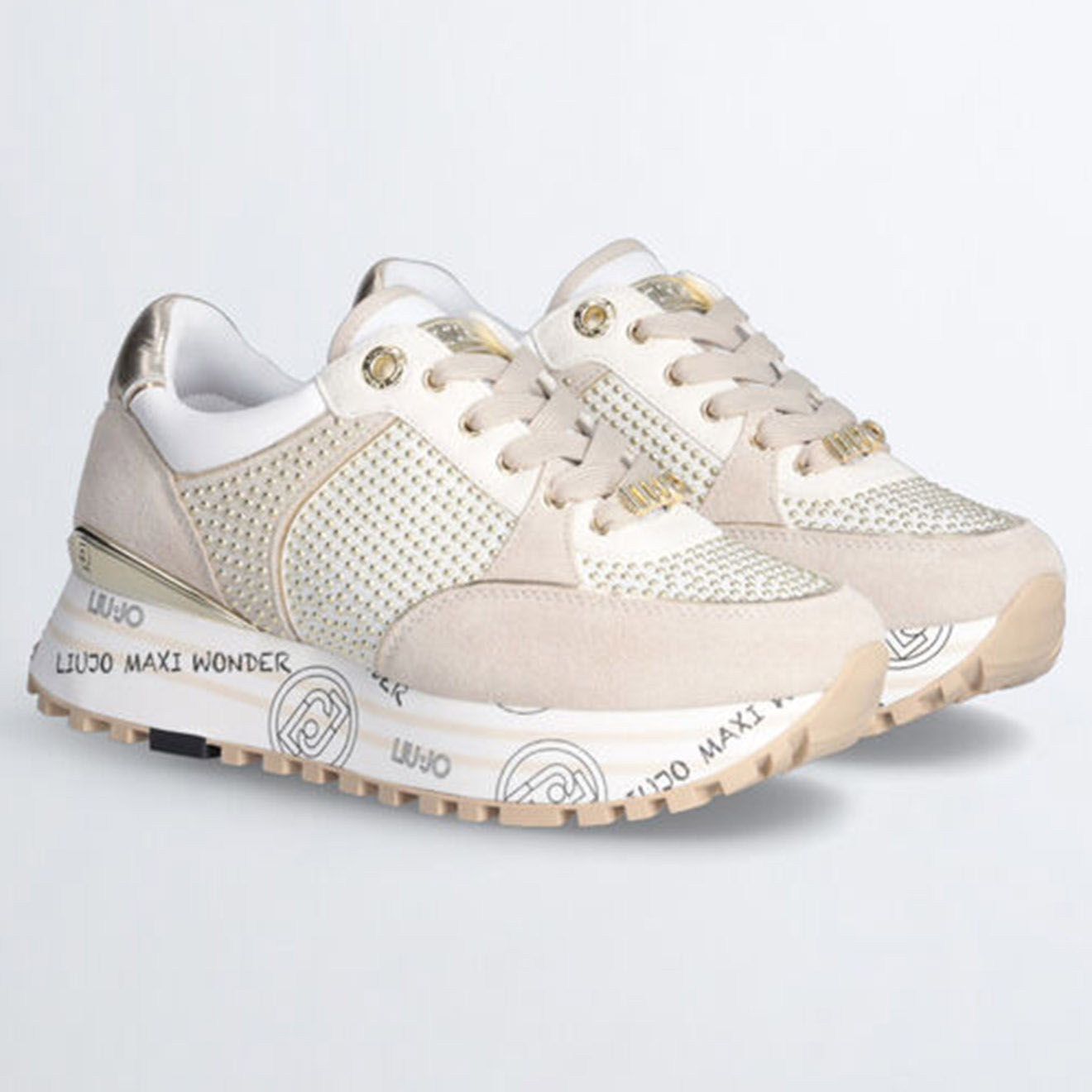 Liu-Jo Sneakers en Cuir Victoria beiges