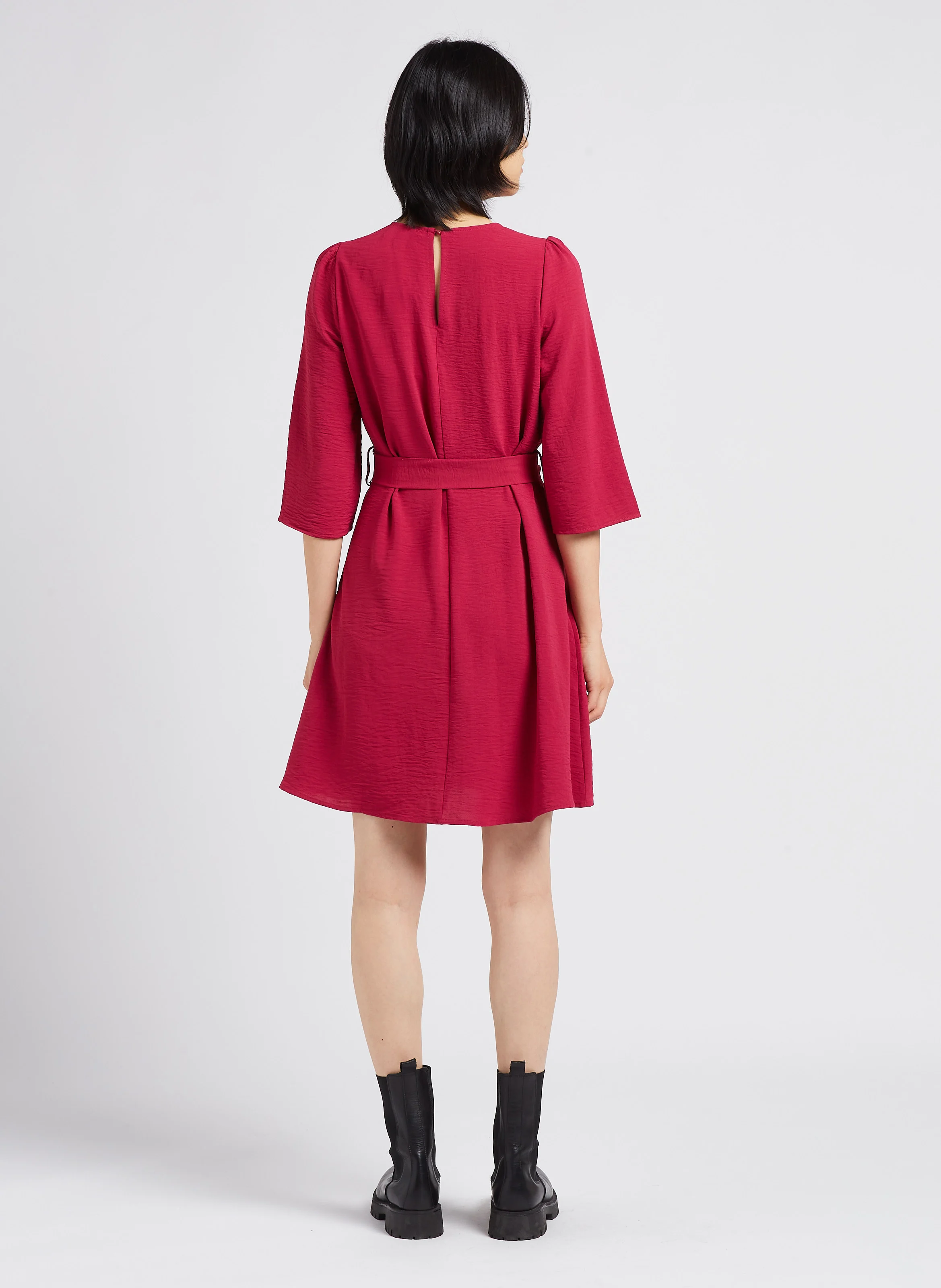 LENA - Robe courte col V | Rose