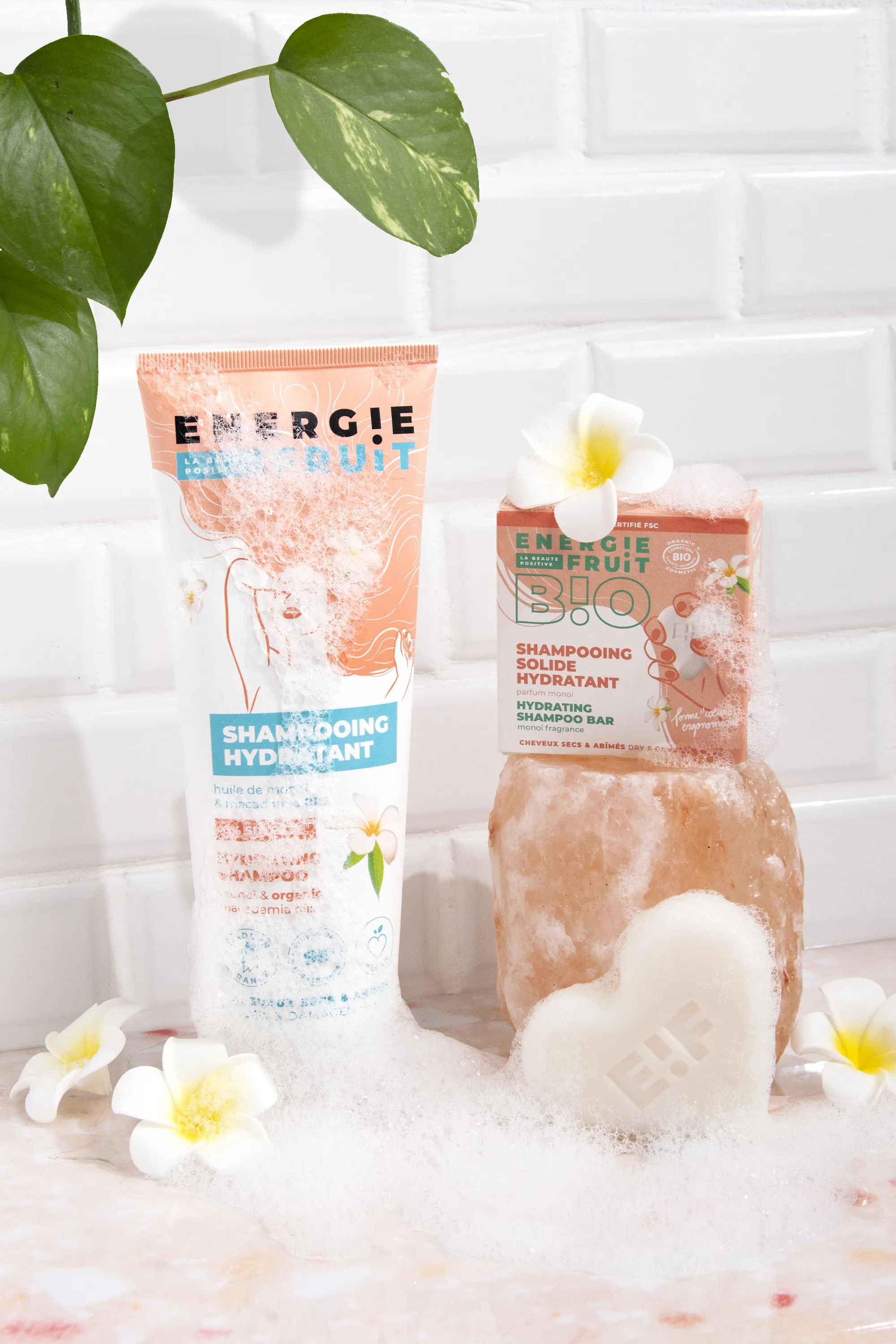 Energie Fruit Shampoing solide pour cheveux secs au monoï-60 g
