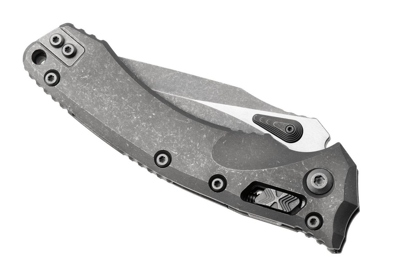 Microtech Marfione Select Amphibian 137RL-10APMS1, Apocalyptic Stonewashed M390MK, Apocalyptic Slab Titanium zakmes, Tony Marfione design