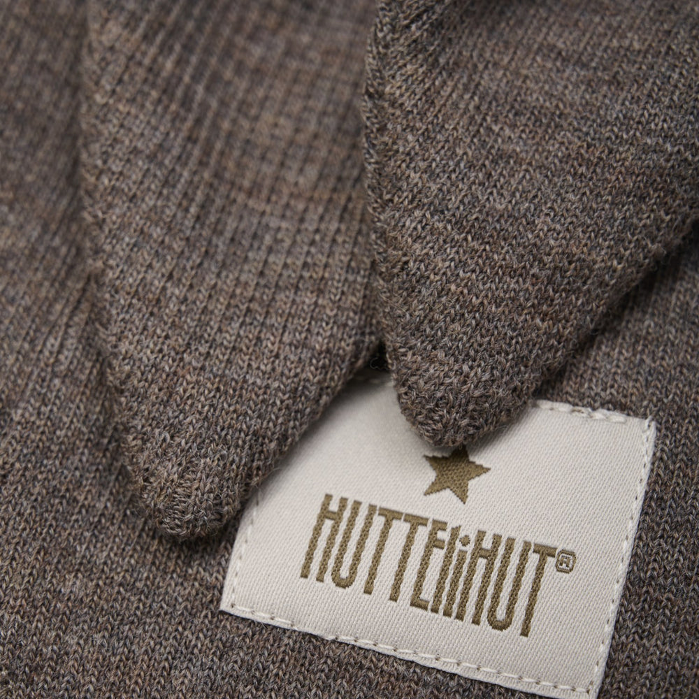 Køb Huttelihut Brown Melange Elefanthue Ears Uld Rib