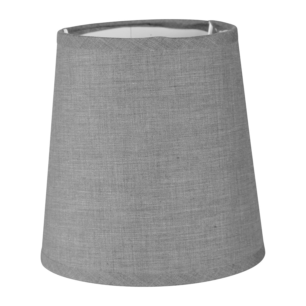 Abat-jour cylindrique gris 15x16cm