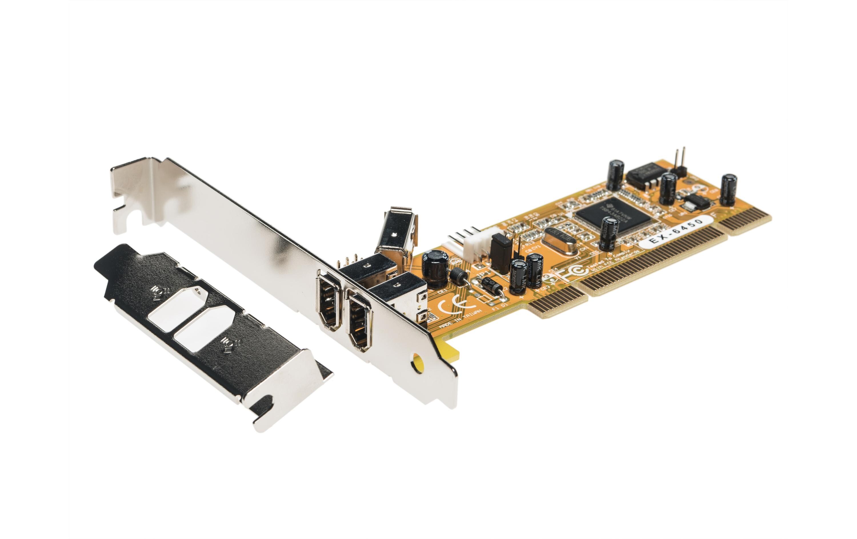 PCI-Karte EX-6450FireWire PCI-Karte mit 2+1 Ports (TI chip)
