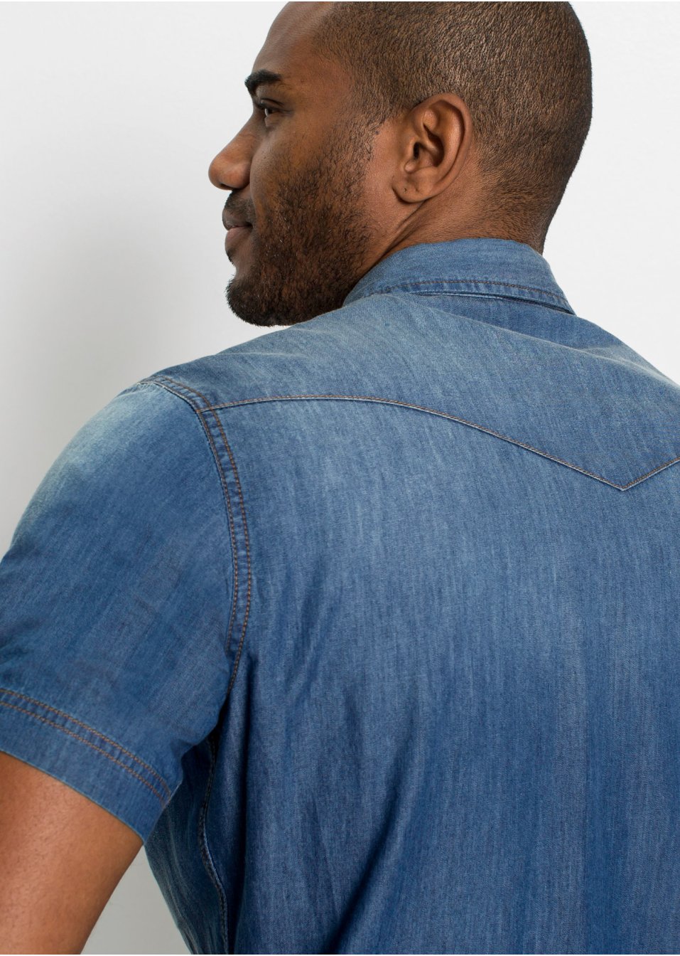 Chemise manches courtes en jean, Slim Fit