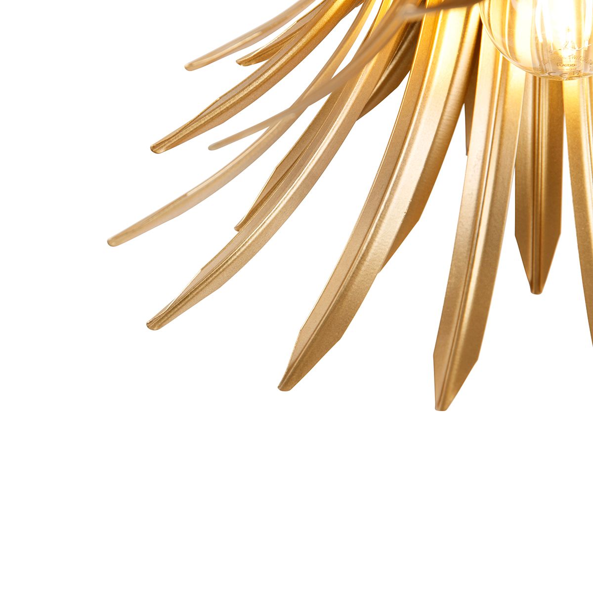 Art Deco plafondlamp goud met zwart - Wesley