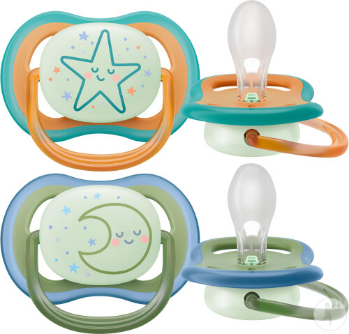 Philips Avent Sucette +18 Mois Ultra Air Night Étoile/Lune 2 Pièces