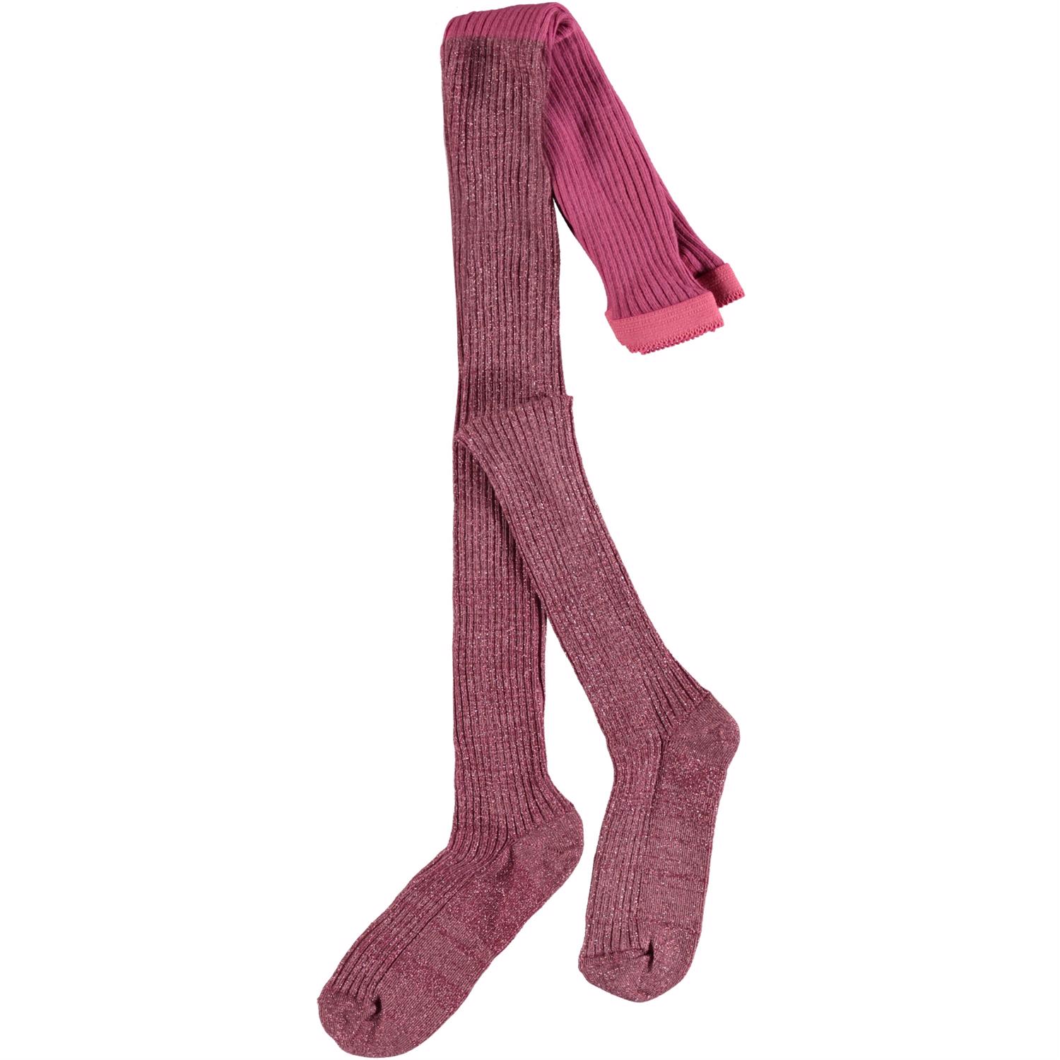 Glitter Rib Tights - Wildrose